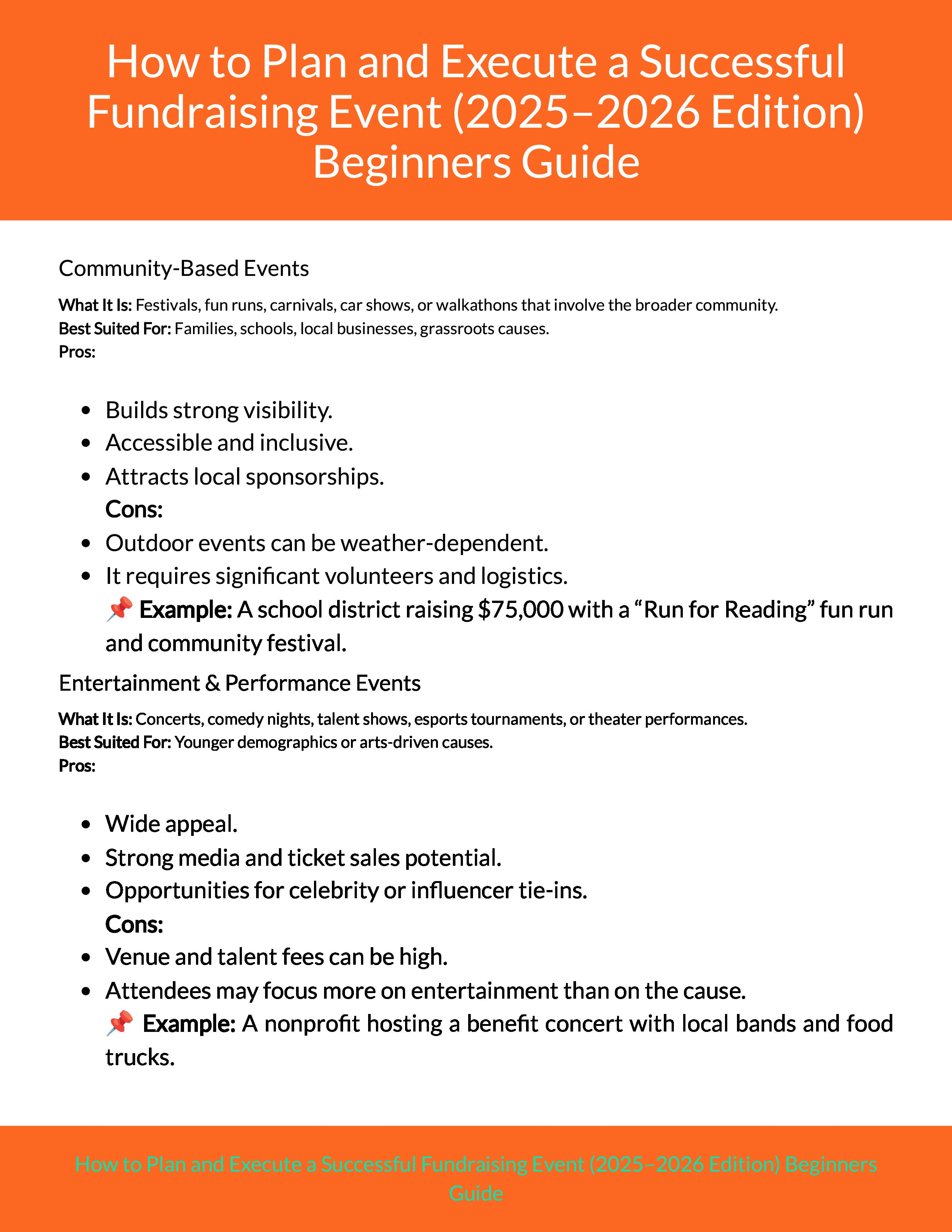 The Complete Guide to Fundraising Events