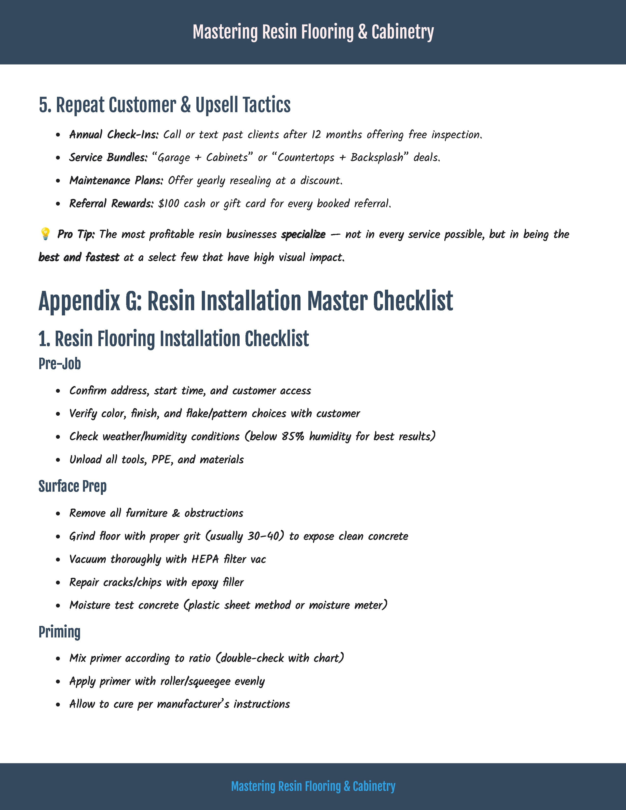 Mastering Resin Flooring & Cabinetry
